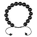 Handmade Black Onyx 10mm Lucky Gemstone Bead Adjustable Pull & Tied Bracelet Fits All Men Women