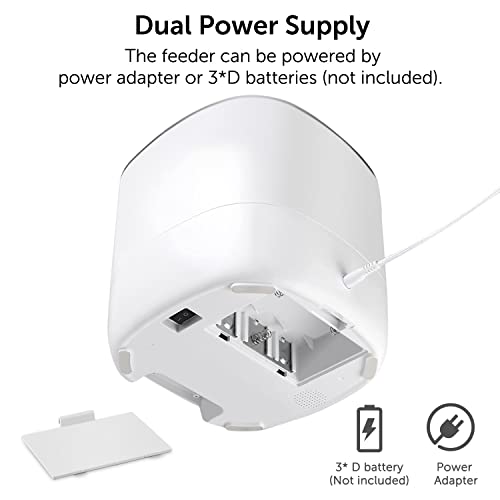 Automatic Cat Feeder, eco4life 6L WiFi Pet Food Dispenser, Timed Cat Feeder with Camera, APP