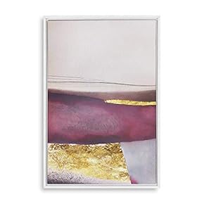 Framed Canvas Home Artwork Decoration Golden Abstract Art Canvas Wall Art for Living Room, Bedroom - 16x24 inches