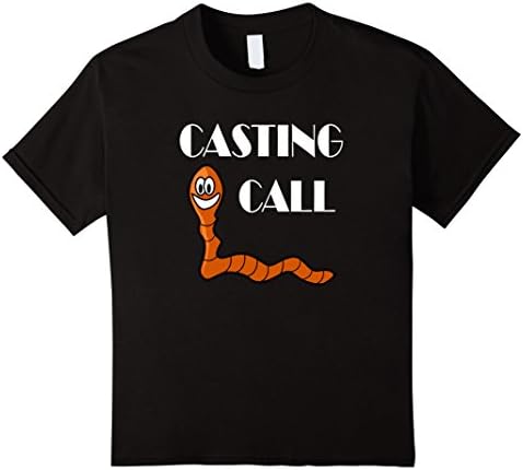 unisex-child Casting Call Worm T Shirt - Gardening Vermiculture Funny 6 Black
