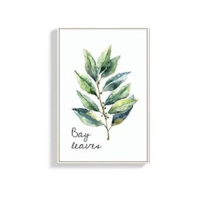 Framed Canvas Wall Art for Living Room, Bedroom Bay Leaf Canvas Prints for Home Decoration Ready to Hang - 16x24 inches