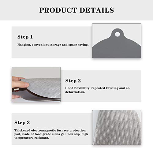 3 Pack Electric Induction Cooktop Protector Mat Set, Silicone Cook Top