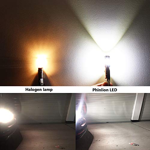 PHINLION 3600 Lumens 1156 LED Reverse Bulbs Super Bright P21W BA15S