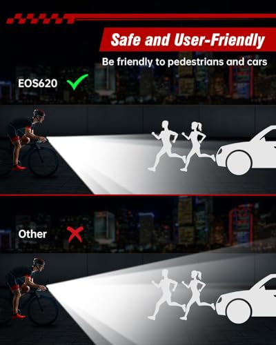 POSUGEAR Bicycle Light, USB Rechargeable Bicycle Lights Front and Rear, Ultralight Aluminium Rear Light Bike Light, Powerful LED, IPX5 Bike Light