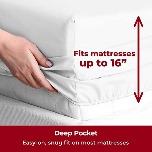 Mellanni King Size Sheets 4 Piece Iconic Collection Bedding Sheets