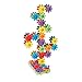 Learning Resources Gears! Gears! Gears! Deluxe Building Set, Gear Toy, 100 Pieces, Ages 4+, Multicolor, Model Number: LSP9162-AMZ