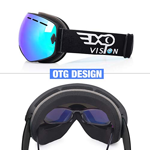 image for EXP VISION Ski Snowboard Goggles for Man Woman and Younth, OTG Snow Go