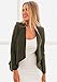 LookbookStore Women's Open Front Draped Asymmetric Padded Side Zip Blazer Jacket