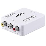 RCA to HDMI Video Converter - Tendak AV CVBS Composite to HDMI Adapter Supports PAL NTSC with Powered USB Charger for TV PC PS3 Xbox STB Blue-Ray DVD