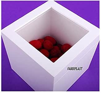 Faberplast Caja, Metacrilato, Blanco, 15x15x15 cm: Amazon.es: Hogar