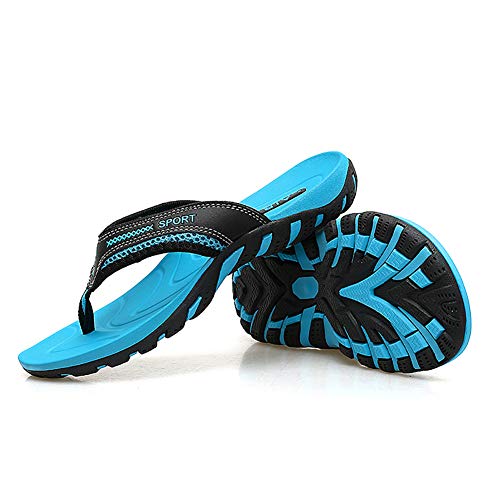 TUOBUQU Mens Leather Flip Flops Beach Thong Sandals Outdoor Flip Flops