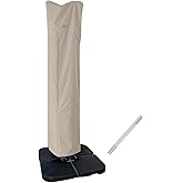 Garden Balsam Patio Umbrella Cover for 9ft to 13ft Offset Umbrella, Water Resistant, Curved Cantilever and Straight Pole Parasol Outdoor Umbrellas Cover with Zipper and Rod