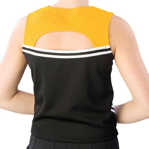 Pizzazz Pink White Cheer Moon Uniform Top Girls 6-8