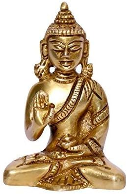 Amazon Com Pink Lotus Small Lord Blessing Buddha Idol Brass