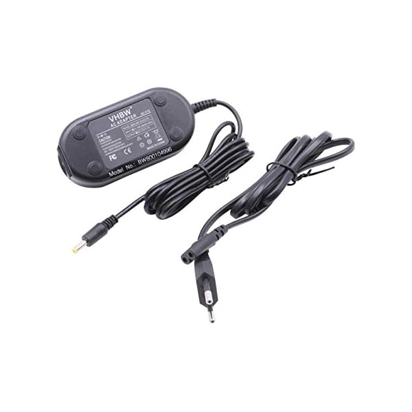 vhbw 220V Netzteil Ladegerät Ladekabel 5W (5.2V/1A) mit Rundstecker kompatibel mit Kamera JVC GZ-E200, GZ-E205, GZ-E207, GZ-E208, GZ-E209 Ersatz für AC-V10.
