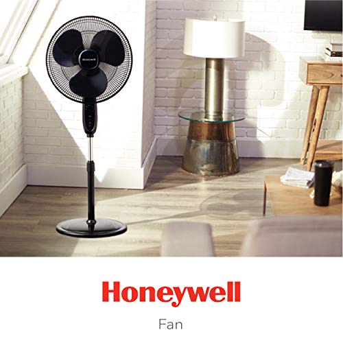 Honeywell Double Blade 16 Pedestal Fan Black With Remote Control