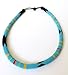 African Zulu beaded necklace and round bracelet set - Light Blue