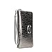 Michael Kors Jet Set Travel Continental Nickel Mirror Zip Around Wallet Wristlet