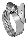 Pro Tie 3310 5 SAE Size 60 Range 3-5/16-Inch-4-1/4-Inch SS Turn Key All Stainless Hose Clamp, 6-Pack