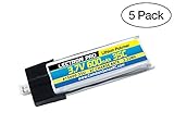 5-Pack of Lectron Pro 3.7V 600mAh 35C Lipo Batteries with UMX Connector for the Blade Glimpse & mCPX