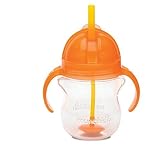 Munchkin Click Lock 7-Ounce Weighted Straw Flexi Cup (Orange)