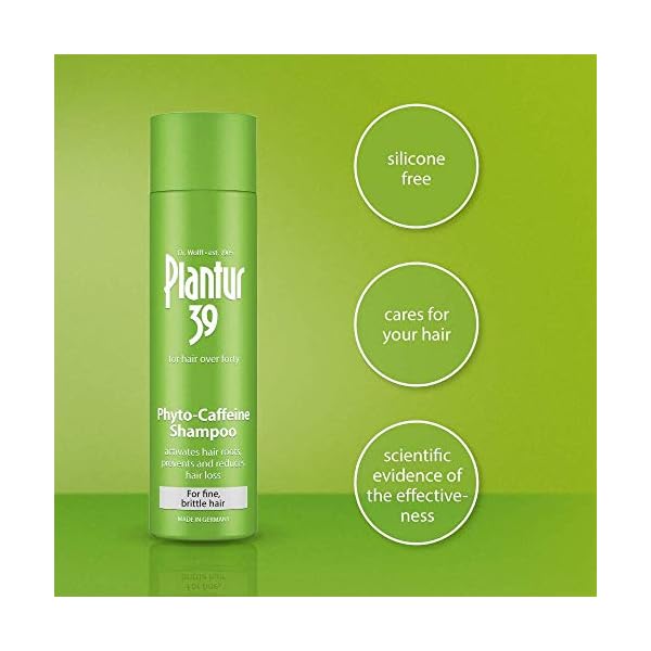 Plantur 39 Caffeine Shampoo Prevents and Reduces Hair Loss 250ml | For Fine Brittle Hair | Unique Galenic Formula…