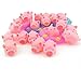20PCS TKOnline Rubber Pink Pig Baby Bath Toy with 4 Mini Swim Ring