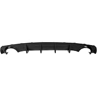 Dodge Charger Exhaust Tips NINTE Rear Diffuser Fits For Dodge Charger 2015-2018 SRT 2019-2024 RT Valance Splitter OE Style Fit Non-Widebody Models Matte Black Shark Fin Lower Bumper Lip (Only Fit Circle