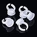 Maxdot 200 Pack Makeup Glue Rings Tattoo Glue Holder Disposable Plastic Nail Art Eyelash Extension Rings