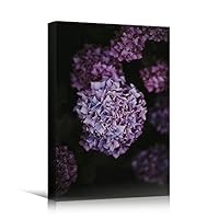 Canvas Wall Art Purple Petal Close Up VI Bedroom Close Up Colorful Floral Multicolor Petal Photography Romantics - 12x18 inches