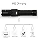 Zglon Ultra Bright Rechargeable LED Tactical Flashlights 1000 Lumens Zoomable with 7 Modes,USB Charging Cable, Waterproof Torch with 18650 Battery and Lanyard - Best Tools for Hiking, Fishing and Cam