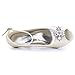 ELEGANTPARK AK Wedding Dress Clutch Double Rhinestones Flowers Silver Shoe Clips 2 Pcs