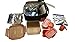 Arctic Zone 1650076 Expandable Lunch Piece Ultra Plus 4 Containers With Lids And 2 Ice Pieces Grey Orange, Grey Orange