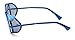 Flowertree STY056 Metal Frame Mesh Fold-in Side Shield Round 52mm Sunglasses (C4-blue+blue, 0)