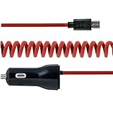 Fast Charger Smart IQ+ Dual Rapid USB Car Charger with Tangle-Free Coiled Micro USB Cable for Android Phones and Tablets (Samsung Galaxy, Nexus5, Nexus 7 and More)