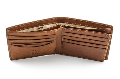 Italian Cow Leather Classic Bifold Multi Credit Card Wallet