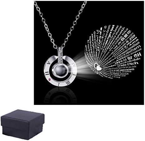 100 Languages I Love You Memory Necklace Plated Necklace for Women Girls Necklace Best for Her