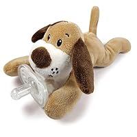 Detachable Pacifier Holder - Plush Animal & Infant Pacifier Soothie - Dog