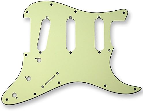 VANSON Premium Quality Scratchplate Pickguard DIRECT FIT for USA, MEX Fender, Stratocaster, Strat, SSS (3 Ply, Mint Green (MG/B/MG))