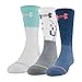 Under Armour Youth Phenom Crew Socks, 3-Pairs