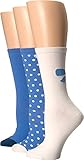 Kate Spade New York Women's 3-Pack Alice Bow Crew