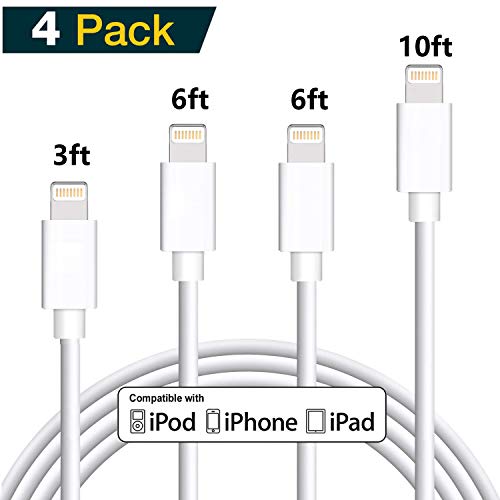 Wosko Certified Phone Cable Extra Long Nylon Braided USB Fast Charging& Syncing Cord Compatible Phone Charger XS MAX XR X 8 8 Plus 7 7 Plus 6s 6s Plus 6 6 Plus