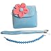 Aligle Little Girl Beauty Set Plush Flower Handbag + 2 Hair Clip + Necklace and Bracelet（Blue