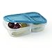 Multi-color 6 PACK. 3 compartment reusable food storage containers-Bento Lunch Box set best for kids lunch & Meal Prep. Easy Storage, suitable for Freezer-Microwave and dishwasher. Premium BPA free