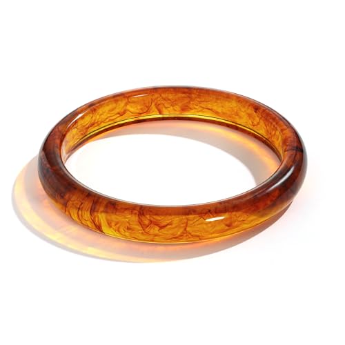 HUAYUNFANG Brown Acrylic Resin Bangle Bracelet for Women Tortoiseshell Resin Bracelet Vintage Acetate Mottled Acrylic Bangle Minimalist Bracelets Jewelry at Amazon