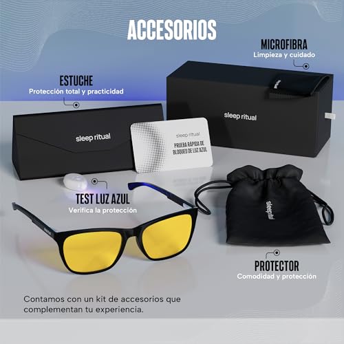 Sleep Ritual Lentes para Computadora Unisex. Lentes Anti Luz Azul con Filtro Avanzado. Lentes para Hombre y Mujer para Laptop, Tablet o Celular