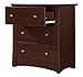 Storkcraft Crescent 3 Drawer Dresser (Espresso) – Baby and Kids Bedroom Organizer, Nursery Chest, Storage Dresser With Drawers, Universal Design