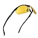Soxick Night Driving Glasses Anti Glare Yellow Polarized Lenses Matte Black Magnalium Frame Semi-Rimless