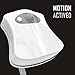 Night Light Lamp QIAYA [Motion Sensitive] Nightlight Toilet Seat[7-color light] Low Blue Night Light with Battery Universal for Any Toilet Seat-White