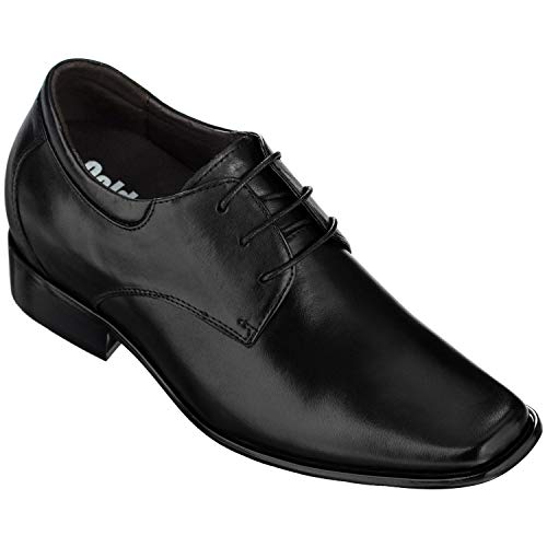 CALDEN K5655-3.2 Inches Taller - Size 11 D US - Height Increasing Elevator Shoes (Black Dress Shoes)